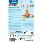 Clementoni - Montessori ursulet de echilibru pentru dezvoltarea senzoriala cognitiva si psihomotorie ARTCL17493