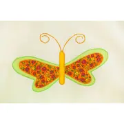 Protectie jumatate de patut dimensiunea 35 cm x 180 cm Butterfly Green KDEPJP35180BGREEN