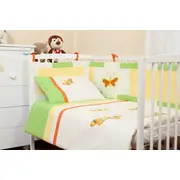 Protectie jumatate de patut dimensiunea 35 cm x 180 cm Butterfly Green KDEPJP35180BGREEN