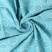 Set 3 scutece de muselina "Blue Mandala", 75x75 cm KDES3SMBLUEMAND