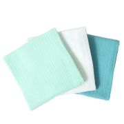 Set 3 scutece de muselina "Minty Pearl", 75x75 cm KDES3SMMINTYPRL