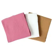 Set 3 scutece de muselina "Pinky Biscuit", 75x75 cm KDES3SMPINKYBSC
