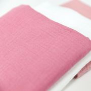 Set 3 scutece de muselina "Pinky White", 75x75 cm KDES3SMPINKYPRL
