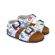 Sandale pentru copii cu dinozauri Garvalin, 252472, albi (Marime: 25) JEM252472-B-25