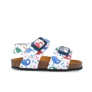 Sandale pentru copii cu dinozauri Garvalin, 252472, albi (Marime: 28) JEM252472-B-28
