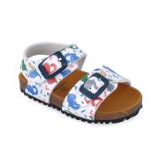 Sandale pentru copii cu dinozauri Garvalin, 252472, albi (Marime: 29) JEM252472-B-29