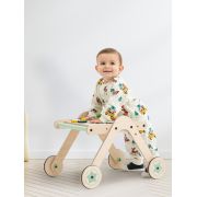 Antepremergator din lemn 4 in 1 MamaToyz cu masuta de activitati, JEMMtyz_4in1
