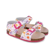 Sandale pentru copii cu floricele Garvalin, 252465, albi (Marime: 21) JEM252465-B-21