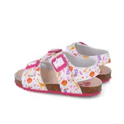 Sandale pentru copii cu floricele Garvalin, 252465, albi (Marime: 21) JEM252465-B-21