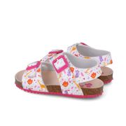 Sandale pentru copii cu floricele Garvalin, 252465, albi (Marime: 27) JEM252465-B-27