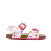 Sandale pentru copii cu floricele Garvalin, 252465, albi (Marime: 32) JEM252465-B-32