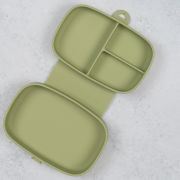 Caserola compartimentata din silicon cu ventuza, AppeKids Magic Box - Raw Green KRTAK276012
