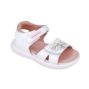 Sandale din piele pentru copii Floricele, Biomecanics, 252233, alb (Marime: 25(15,5-16,1 cm)) JEM252233-B-25