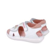 Sandale din piele pentru copii Floricele, Biomecanics, 252233, alb (Marime: 29(18,2-18,7 cm)) JEM252233-B-29