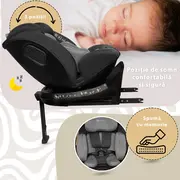 Scaun auto Appekids, I-SIZE, 40-150 cm, Rear Facing 360°, Pro Confort - Grey KRTAK275947