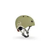 Casca De Protectie Pentru Copii, Sistem De Reglare Magnetic Cu Led, Xxs-s, 45-51 Cm, 1 An+, Olive, Scoot  Ride Pjb007