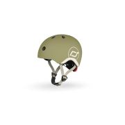 Casca De Protectie Pentru Copii, Sistem De Reglare Magnetic Cu Led, Xxs-s, 45-51 Cm, 1 An+, Olive, Scoot  Ride Pjb007