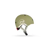 Casca De Protectie Pentru Copii, Sistem De Reglare Magnetic Cu Led, Xxs-s, 45-51 Cm, 1 An+, Olive, Scoot  Ride Pjb007