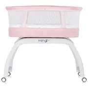 Patut cu leganare si cantar integrat chipolino sogno 2 in 1 pink hubkossg02504pi
