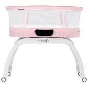 Patut cu leganare si cantar integrat chipolino sogno 2 in 1 pink hubkossg02504pi