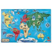 Puzzle de podea harta lumii world map melissa and doug - okemd0446