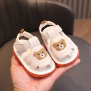 Sandalute ivoire cu piuitoare - bear family md2025su13-3-sa45