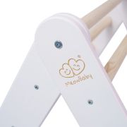Scara Din Lemn Pentru Copii - Triunghi De Catarare Tip Pikler Montessori, Alb, Meowbaby Pjbwtd001