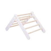 Scara Din Lemn Pentru Copii - Triunghi De Catarare Tip Pikler Montessori, Alb, Meowbaby Pjbwtd001