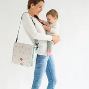 Scaun De Masa Portabil, 2in1, Design Multifunctional, Geanta De Mana, Centura De Siguranta, Funny Farm Pjb137901