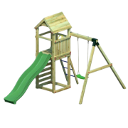 Complex de joaca din lemn fungoo® gaia t1s 04720pk (natur) - okefu04720pk