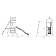 Complex de joaca din lemn fungoo® gaia t1s 04720pk (natur) - okefu04720pk