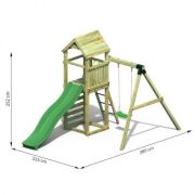 Complex de joaca din lemn fungoo® gaia t1s 04720pk (natur) - okefu04720pk