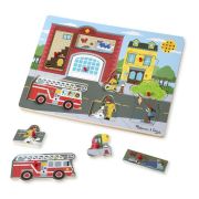 Puzzle cu sunete brigada de pompieri melissa and doug - okemd0736