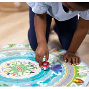 Puzzle de podea circular pentru invatarea numerelor si literelor (limba engleza) tarmul marii - okemd31008