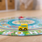 Puzzle de podea circular pentru invatarea numerelor si literelor (limba engleza) tarmul marii - okemd31008