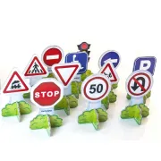 Set 12 semne de circulatie mini - miniland - okeml27461