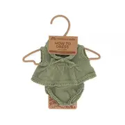 Set imbracaminte cu rochita pentru papusa fetita 21 cm - okeml31683