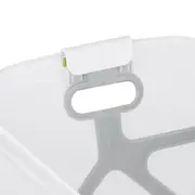 Cadita de baie cu pliere ultra-compacta, Jane, Oasis, Cu doua manere, 68 x 42 x 26 cm, Conform cu standardul european de siguranta EN 17072:2018, Pale BYN8420421093672