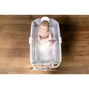 Cadita de baie cu pliere ultra-compacta, Jane, Oasis, Cu doua manere, 68 x 42 x 26 cm, Conform cu standardul european de siguranta EN 17072:2018, Pale BYN8420421093672