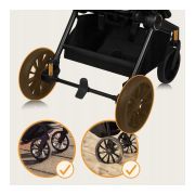 Carucior 2 in 1, Lionelo, Mika Plus, Cadru din aluminiu, Cu landou intarit si salteluta moale, Reversibil, Cu sistem de ventilatie 3D, Cu accesorii, Pana la 22 kg, Conform cu EN1888-1 EN1888-2, EN1466, Bej BYNLO-MIKA_PLUS_2IN1_BEIGE_SAND