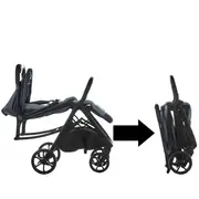 Carucior sport, Be Cool, Strike, Cu pliere automata, Roti cu suspensii, De la nastere pana la 22 Kg, 6.88 Kg, Be Azure BYN8420421092835