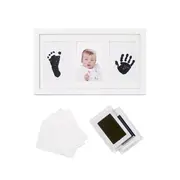 Kit rama foto tripla, Jane, Cu cerneala pentru manuta si piciorus, Non-toxic, White BYN8420421091555