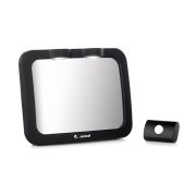 Oglinda auto, Jane, Pentru masina, Cu iluminare LED, Include telecomanda pentru pornire si oprire usoara, Din sticla rezistenta la spargere, 28 x 7 x 20 cm, Black BYN8420421074985