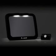 Oglinda auto, Jane, Pentru masina, Cu iluminare LED, Include telecomanda pentru pornire si oprire usoara, Din sticla rezistenta la spargere, 28 x 7 x 20 cm, Black BYN8420421074985