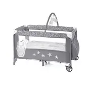 Patut pliant, Jane, Duo Level, Cu roti, Cu arcada cu jucarii, Geanta de transport, Cu doua nivele, Conform standardelor europene EN 716-1:2017+AC:2019EN 16890:2017 + A1:2021, Star BYN8420421078839