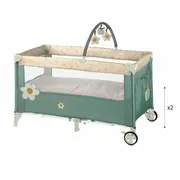 Patut pliant, Jane, Duo Level, Cu roti, Cu arcada cu jucarii, Geanta de transport, Cu doua nivele, Conform standardelor europene EN 716-1:2017+AC:2019EN 16890:2017 + A1:2021, Star BYN8420421078839