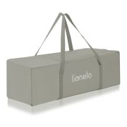 Patut pliant, Lionelo, Flower, Cu doua nivele, Cu arcada, Geanta transport, Masuta de infasat, Bara cu jucarii, Fereastra laterala, 120x60 cm, Conform cu standardele europeane de securitate EN 716 si EN12221, Cappuccino BYNLO-FLOWER_CAPPUCCINO
