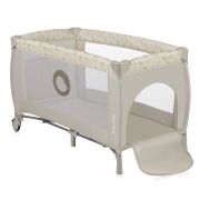 Patut pliant, Lionelo, Sven Plus, 120x60 cm, Cu doua nivele, Cu arcada jucarii, masuta de infasat, vibratii, melodii, conform cu standardele europeane de securitate EN716 si EN12221, Bej Latte BYNLO-SVEN_PLUS_BEIGE_LATTE