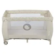 Patut pliant, Lionelo, Sven Plus, 120x60 cm, Cu doua nivele, Cu arcada jucarii, masuta de infasat, vibratii, melodii, conform cu standardele europeane de securitate EN716 si EN12221, Bej Latte BYNLO-SVEN_PLUS_BEIGE_LATTE
