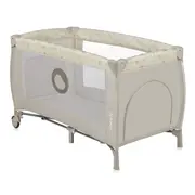 Patut pliant, Lionelo, Sven Plus, 120x60 cm, Cu doua nivele, Cu arcada jucarii, masuta de infasat, vibratii, melodii, conform cu standardele europeane de securitate EN716 si EN12221, Bej Latte BYNLO-SVEN_PLUS_BEIGE_LATTE